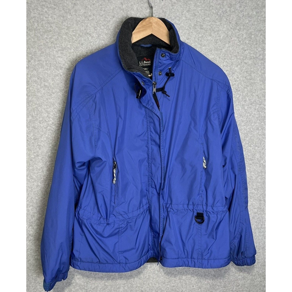 L.L. Bean Vintage Blue Outdoors Jacket Womens Size Medium Regular Full Zip